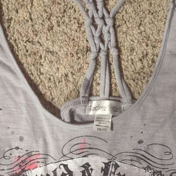 Women's Gray Graphic Tank Top - Picture 7 of 11